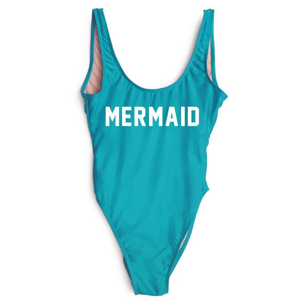 Private party mermaid one piece High leg swim M/L